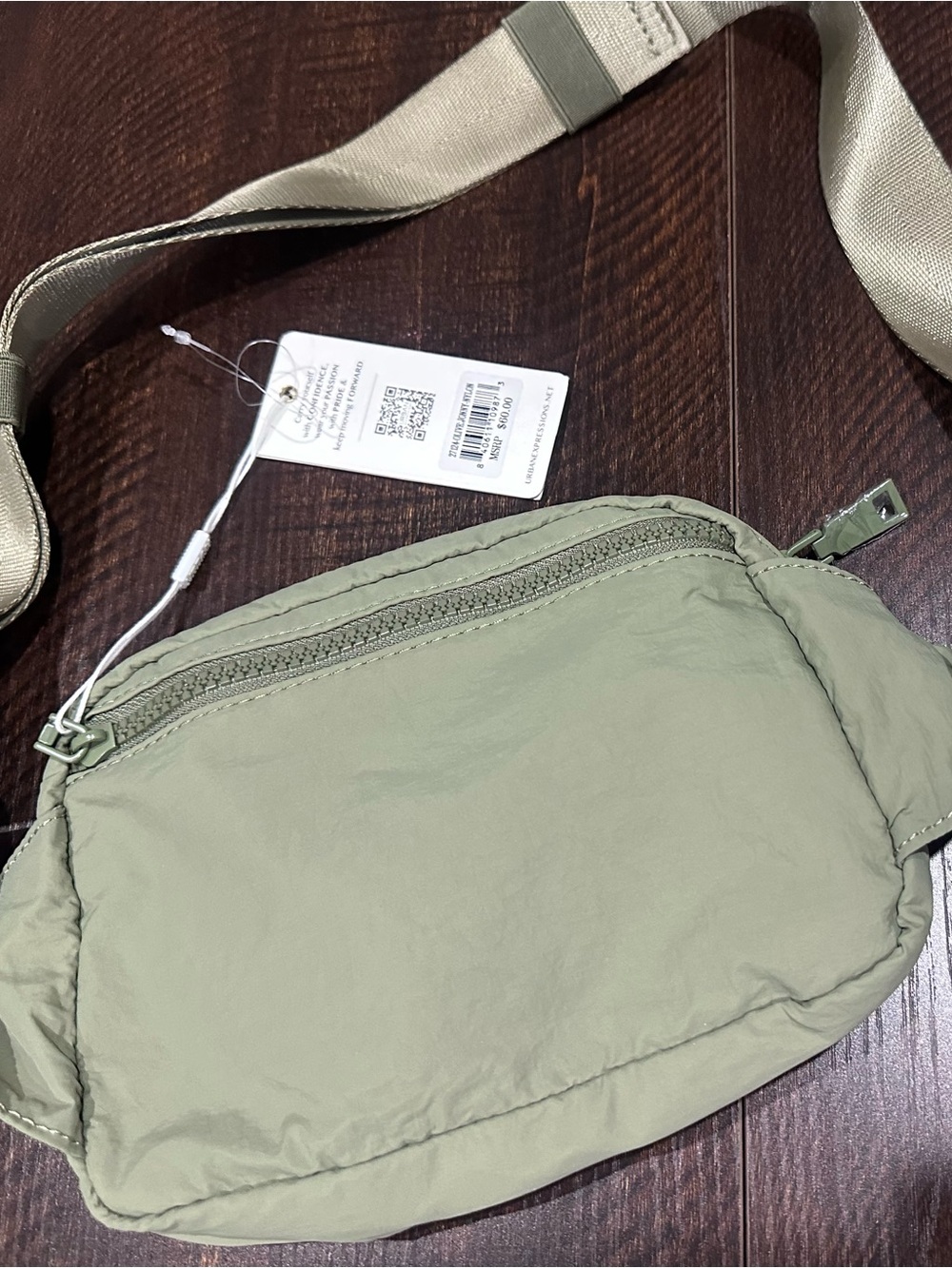 Urban Expressions Olive Green Travel Crossbody Bag